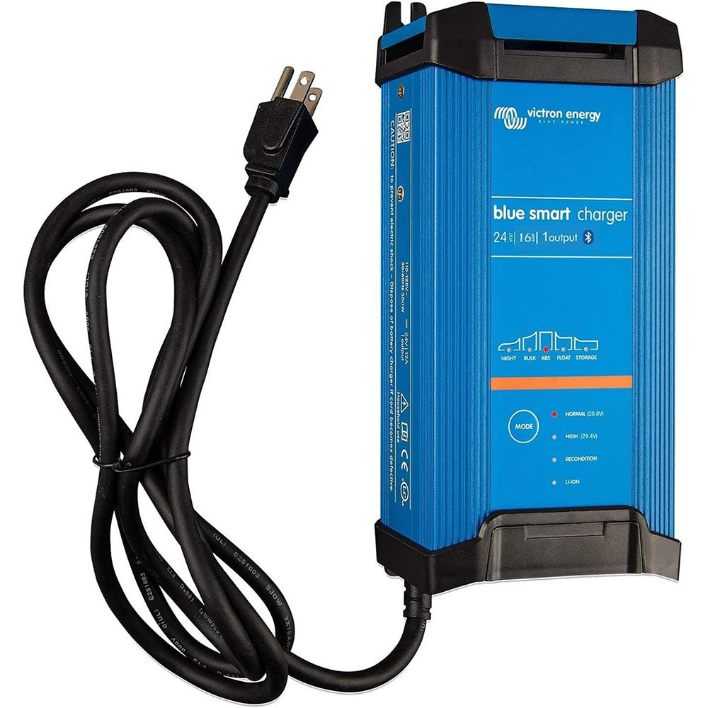 Victron Energy Blue Smart IP22 Battery Charger, 24V Output, 120V Input, Bluetooth, Dry Mount