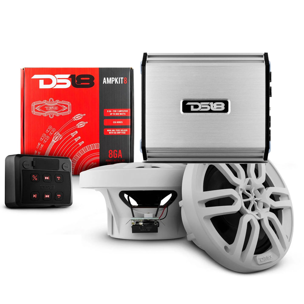DS18 - 4" Amplifier Kit - Bluetooth Remote