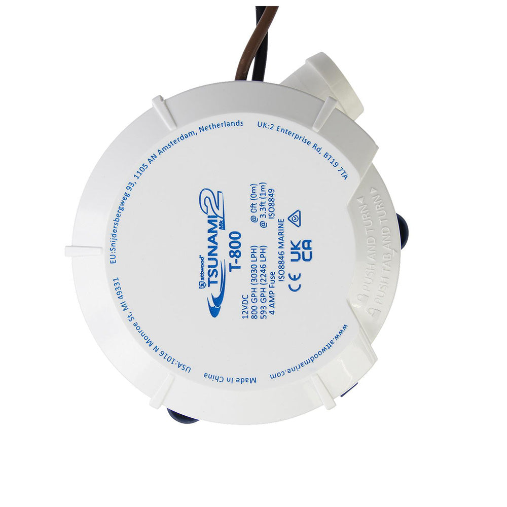 Attwood Marine Tsunami MK2 Manual Bilge Pump, X-Air Impeller, 90° Rotatable Outlet