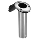 Attwood Marine Standard Series Flush Mount Rod Holder, 2 in Diameter, 7.5 in Length, Polished SS316