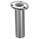 Attwood Marine Standard Series Flush Mount Rod Holder, 2 in Diameter, 7.5 in Length, Polished SS316