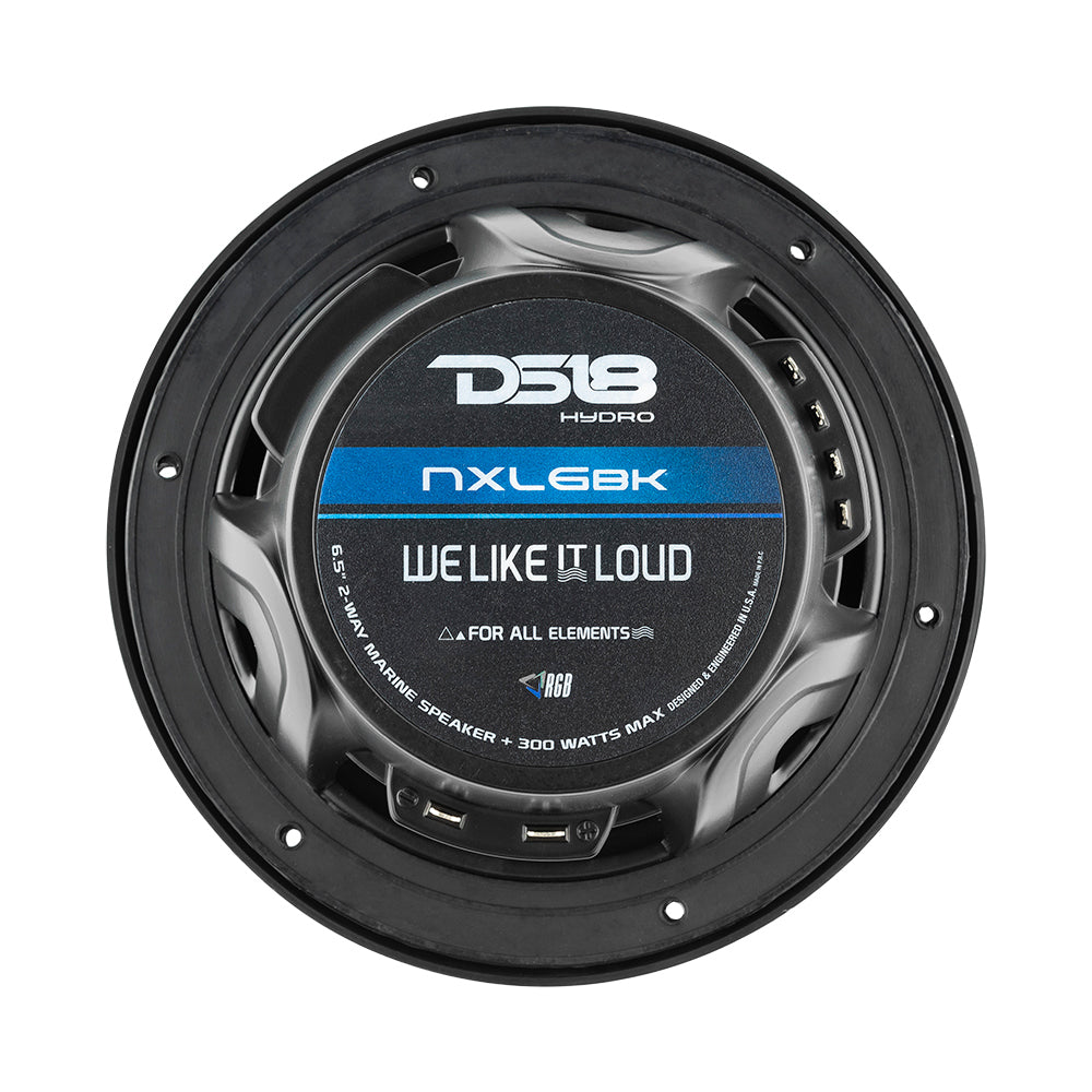 DS18 - HYDRO 6.5" 2-Way Marine Speakers - With RGB LED Lights