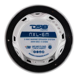DS18 - New Edition HYDRO 6.5" 2-Way Marine Speakers - With RGB LED Lighting, 300W