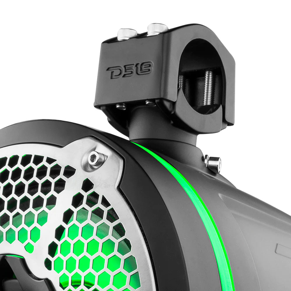 DS18 - HYDRO 10" Neodymium Marine Towers - With Built-In Passive Radiator, 1" Driver RGB LED Lights