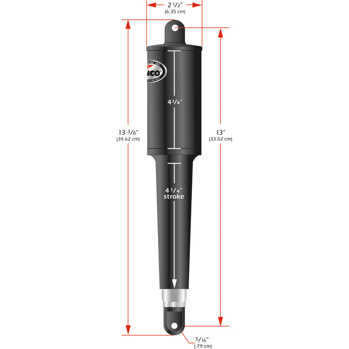 Lenco - 102 Series Standard Actuator - 12V - 4-1/4" Stroke
