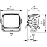 Hella Marine RokLUME 380N LED Floodlight, 20-32V, 7500 lm, IP6K8/IP6K9K, 5000K, 84W