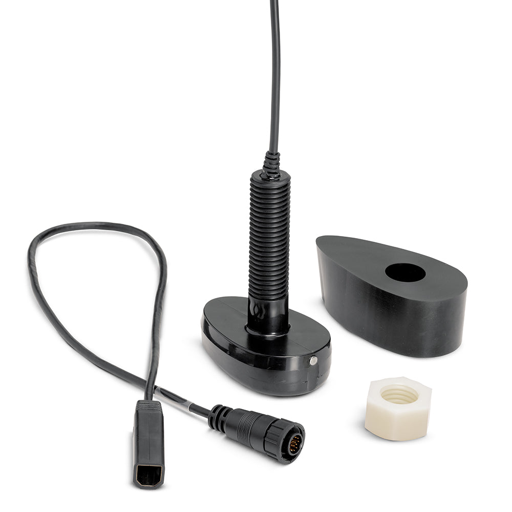 Humminbird - Dual Spectrum CHIRP Thru-Hull Transducer - With Temp, Plastic