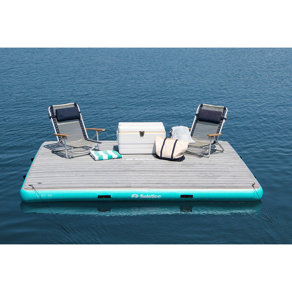Solstice Watersports - 10' x 8' Luxe Dock - Traction Pad & Ladder