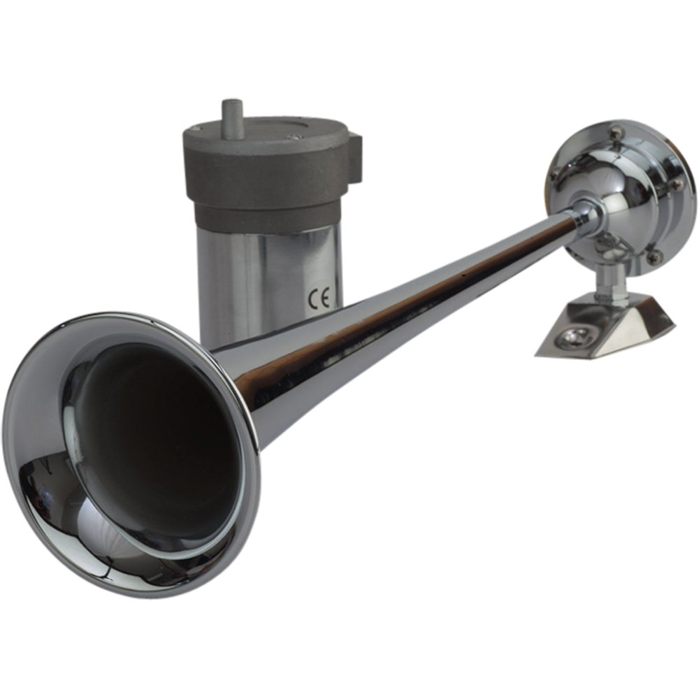 Sea-Dog - Chrome Plated Long Trumpet Airhorn - With Compressor