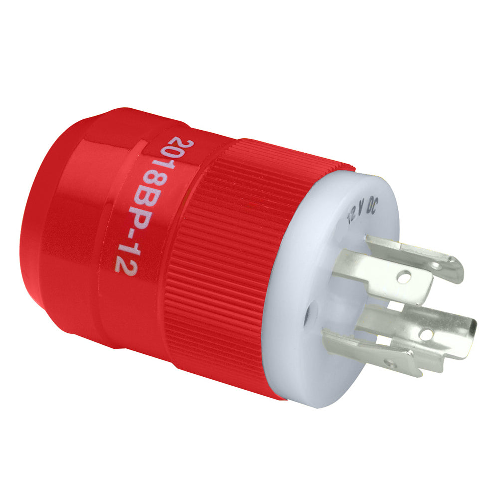 Marinco - Locking Charger Plug - Male, Red