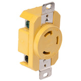 Marinco - Connector Receptacle - Yellow, 125V, 30A