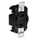 Marinco - Locking Receptacle - Black, 125V, 30A