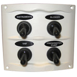 Marinco - Splash Proof Panel - 4 Way, White