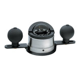 Ritchie - Navigator Steel Boat Compass - Binnacle Mount, Stainless Steel, Black