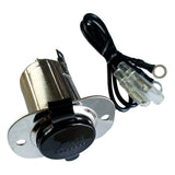 Marinco - Stainless Steel 12V Receptacle - With Cap