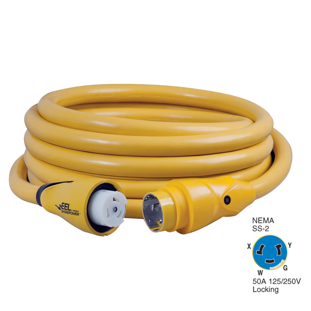 Marinco - Shore Power Cordset - EEL, 50A, 125V/250V, Yellow