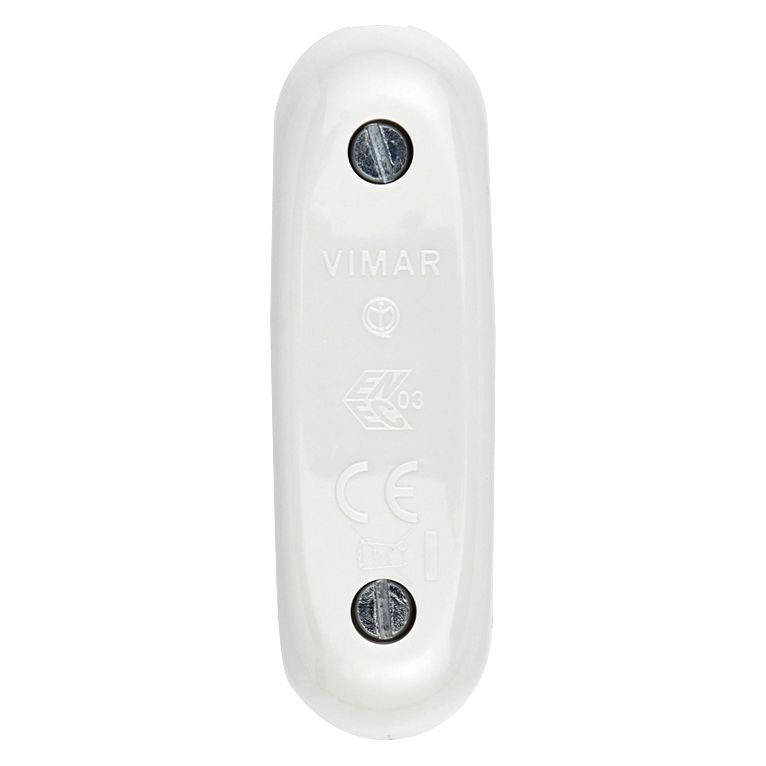 Vimar Line-End Pushbutton, For Flat Cable, 1P NO, 2[16]A, 250V, White