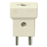 Vimar 2P Polarized Axial Plug, 6A 24V SELV, 3 mm/4 mm Pins, Ivory