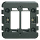 Vimar 8000 Series 2-Module Mounting Frame, With Claws, For 60mm Round Flush Box, Black