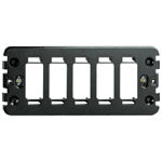 Vimar 8000 5-Module Mounting Frame, With Screws, Flush-Mount, Black
