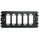 Vimar 8000 5-Module Mounting Frame, With Screws, Flush-Mount, Black