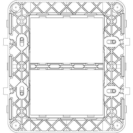 Vimar Neve Up 6-Module (3+3) Mounting Frame, For 09996 Flush-Mount Box, With Screws