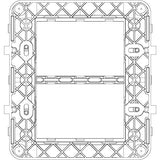 Vimar Neve Up 6-Module (3+3) Mounting Frame, For 09996 Flush-Mount Box, With Screws