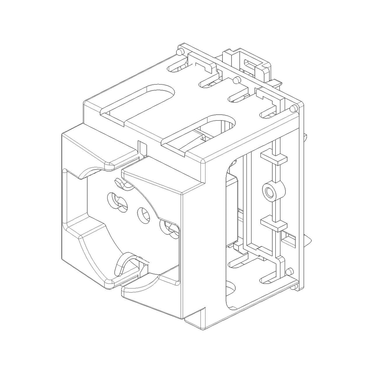 Vimar SICURY DIN Rail Socket Outlet, 2P+E, 16A 250V, Italian P40