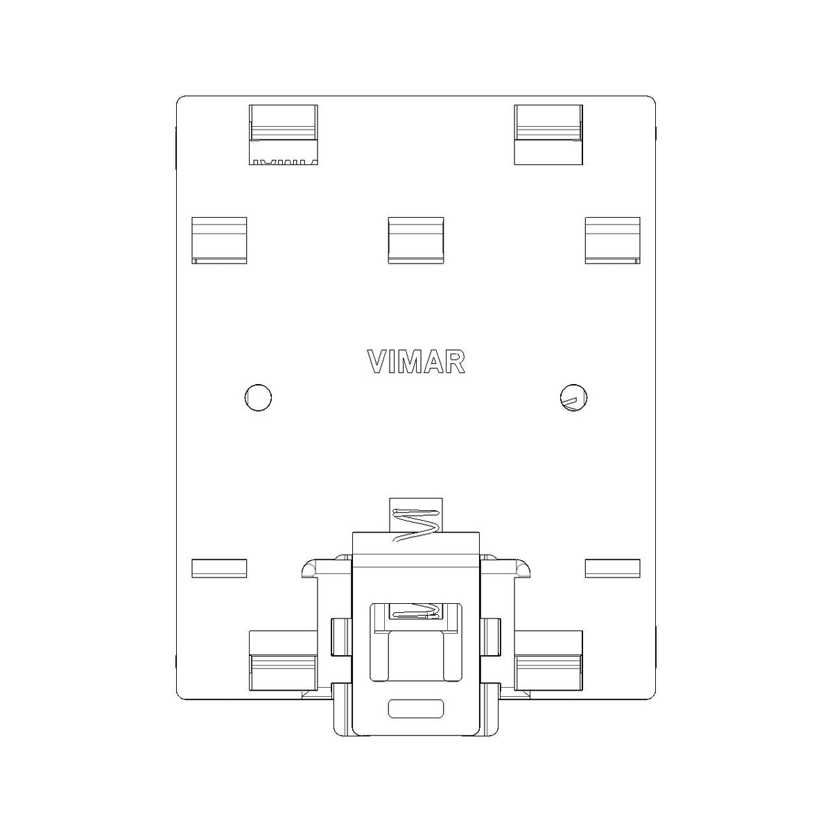 Vimar SICURY DIN Rail Socket Outlet, 2P+E, 16A 250V, Italian P40