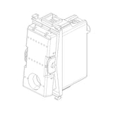 Vimar Plana 1P NO Push Button Mechanism, For 1-3 Module Buttons, 10A 250V, Lightable, Flush Mount, IP40, Halogen-Free
