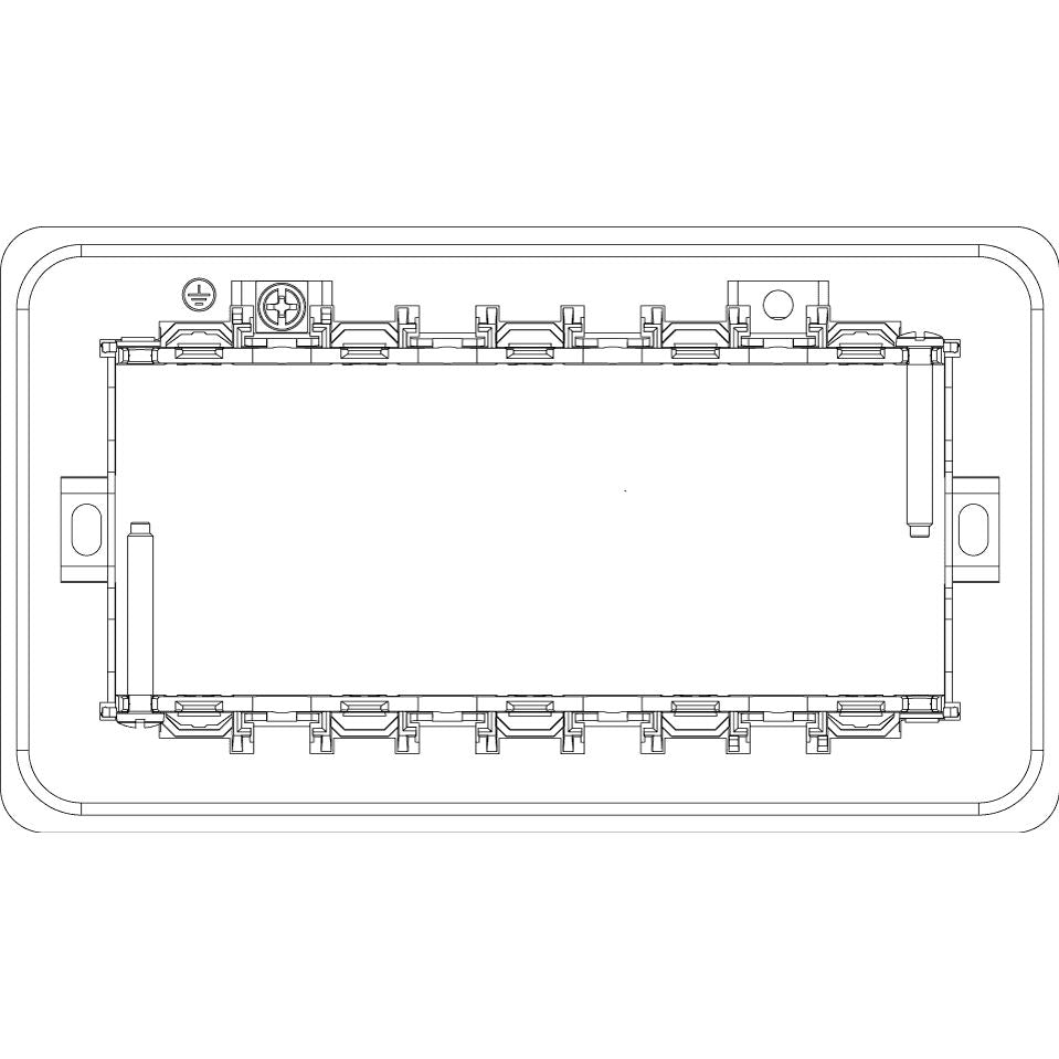 Vimar Plana 5-Module Mounting Frame, British Standard, With Screws