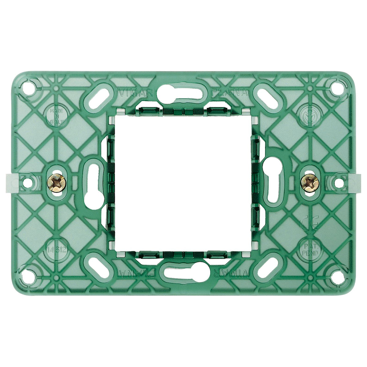 Vimar Plana 2-Central-Module Mounting Frame, With Screws, 60 mm Fixing Centres