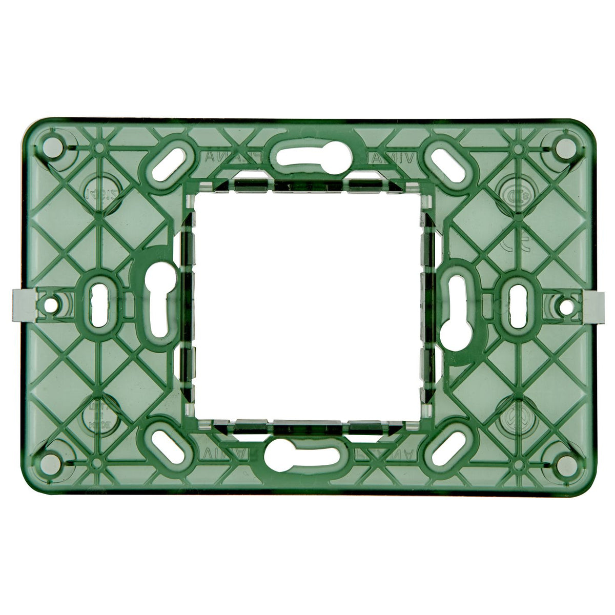 Vimar Plana 2-Central-Module Mounting Frame, With Screws, 60 mm Fixing Centres
