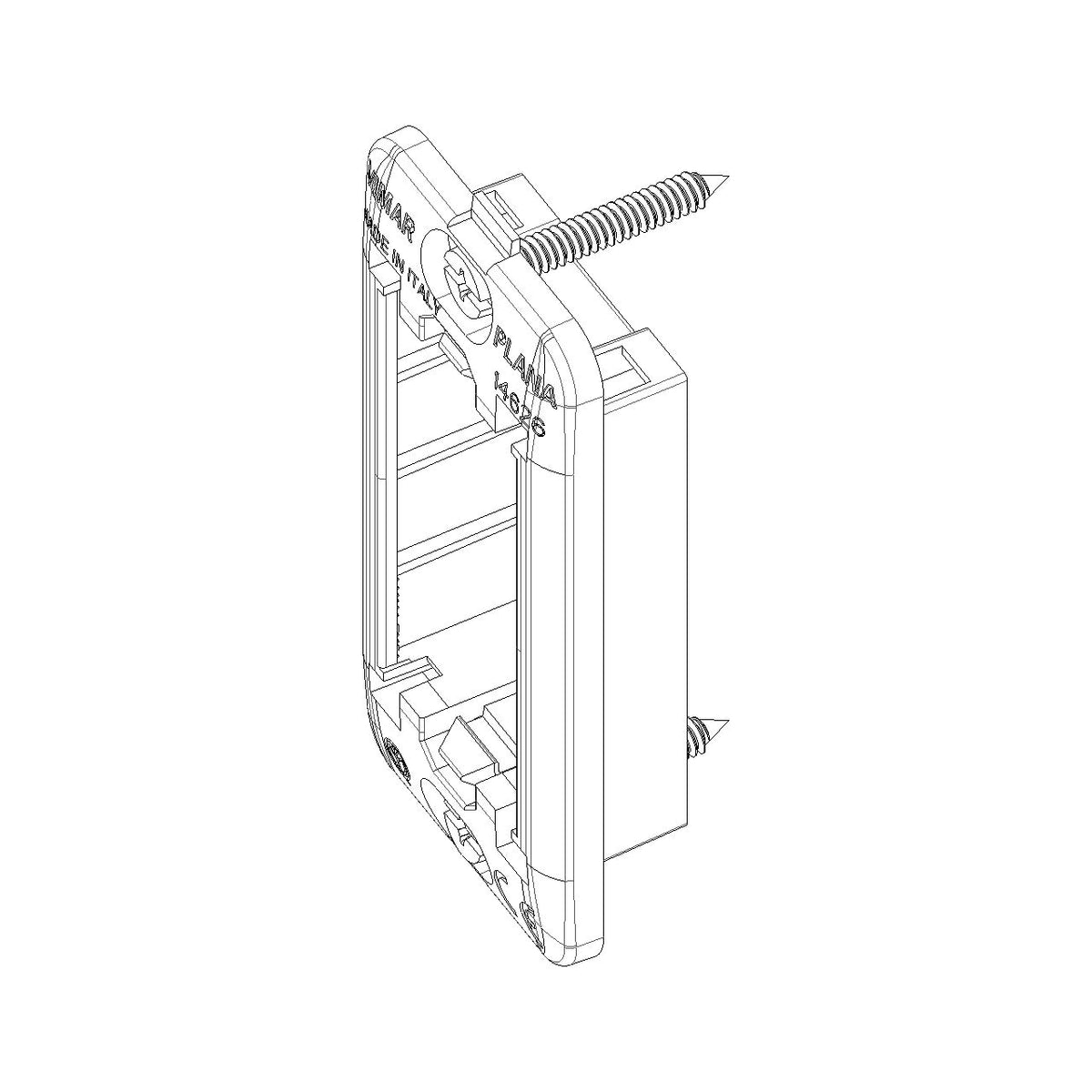 Vimar Plana 1-Module Panel-Mount Frame, With Screws, Thermoplastic