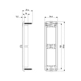 Vimar Plana 2-Module Panel-Mount Frame, With Screws, Thermoplastic
