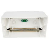 Vimar Plana 4-Module Table Mounting Box, Matt White Finish, Halogen-Free Plastic, IP20, Cable Entry, 142.5 x 80 x 67.6 mm