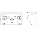 Vimar Plana 4-Module Table Mounting Box, Matt White Finish, Halogen-Free Plastic, IP20, Cable Entry, 142.5 x 80 x 67.6 mm