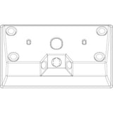 Vimar Plana 4-Module Table Mounting Box, Matt White Finish, Halogen-Free Plastic, IP20, Cable Entry, 142.5 x 80 x 67.6 mm