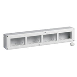 Vimar Isoset IP40 16-Module Surface Enclosure, For Eikon Arké and Plana, 4+4+4+4 Horizontal, Grey