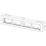 Vimar Isoset IP40 16-Module Surface Enclosure, For Eikon Arké and Plana, 4+4+4+4 Horizontal, Grey