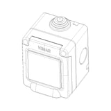 Vimar Isoset IP55 1M Surface Enclosure, For Eikon, Arké & Plana