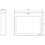 Vimar Isoset 3-Module IP44 Protected Cover With Transparent Door, For Eikon Exé, For Linea, For Arké, For Plana, For Neve Up, For Flush-Mount Box
