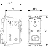 Vimar ARKÉ 1P NO Push Button Mechanism, 10A 250V, Illuminable, IP40