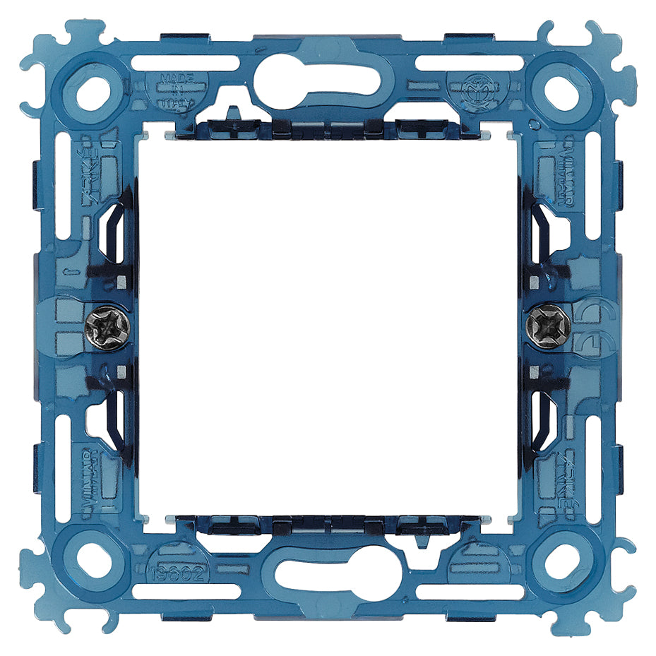 Vimar ARKÉ 2-Module Mounting Frame, For 60 mm Round Boxes, 71 mm Centers, Claw Mount