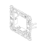 Vimar ARKÉ 2-Module Mounting Frame, For 60 mm Round Boxes, 71 mm Centers, Claw Mount