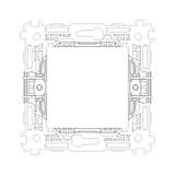 Vimar ARKÉ 2-Module Mounting Frame, For 60 mm Round Boxes, 71 mm Centers, Claw Mount