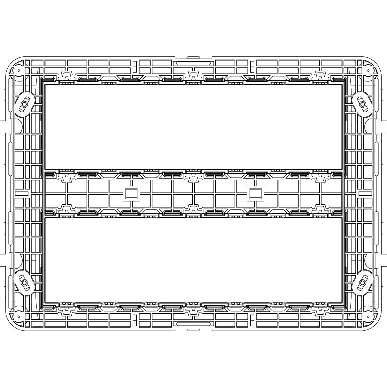 Vimar ARKÉ 14 (7+7)-Module Mounting Frame, For V71320/V71620/V71720 Flush and 09920 Surface Boxes, With Screws, Thermoplastic