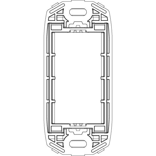 Vimar ARKÉ 1-Module Panel Mounting Frame, With Screws, Thermoplastic, Front-Side Mount, Horizontal and Vertical