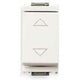 Vimar Idea 2-Way Directional Push Button Switch, 2-Pole 10A 250V AC, Center-Off, White Finish