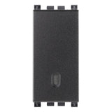 Vimar Arke 1-Way Switch, 1P, 16AX, 250V, Illuminable, Replaceable Button, Grey